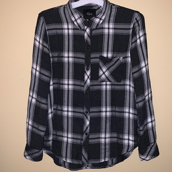 Rails  Women’s size medium Long sleeve hunter coal white - Picture 1 of 5